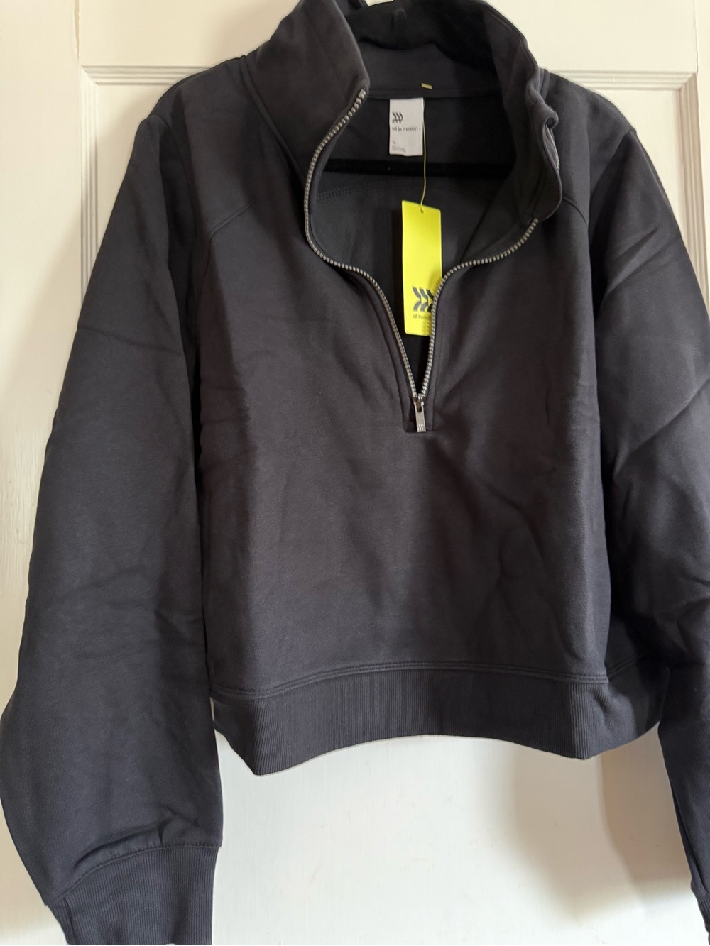 All in Motion Womens NWT 1x Quarter-Zip Pullover Sweatshirt light fleece interio